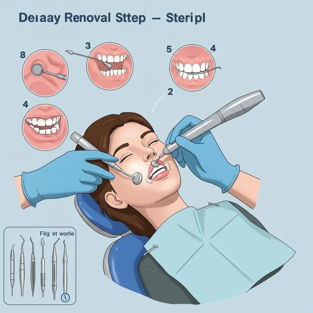 A professional dentist performing the decay removal step of a dental filling procedure, ensuring a precise and comfortable experience in a modern clinical environment