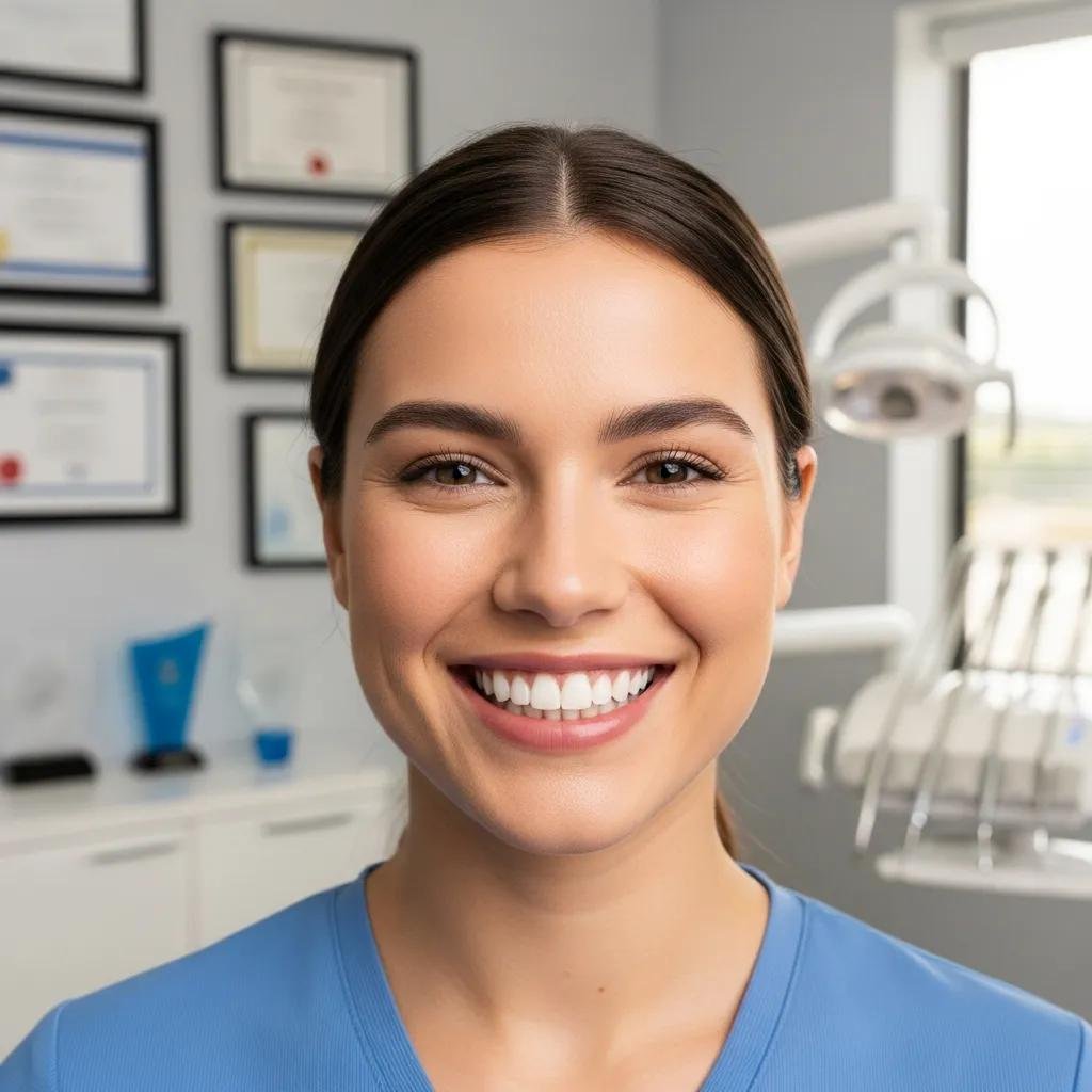 Patient smiling confidently after affordable cosmetic dental treatment