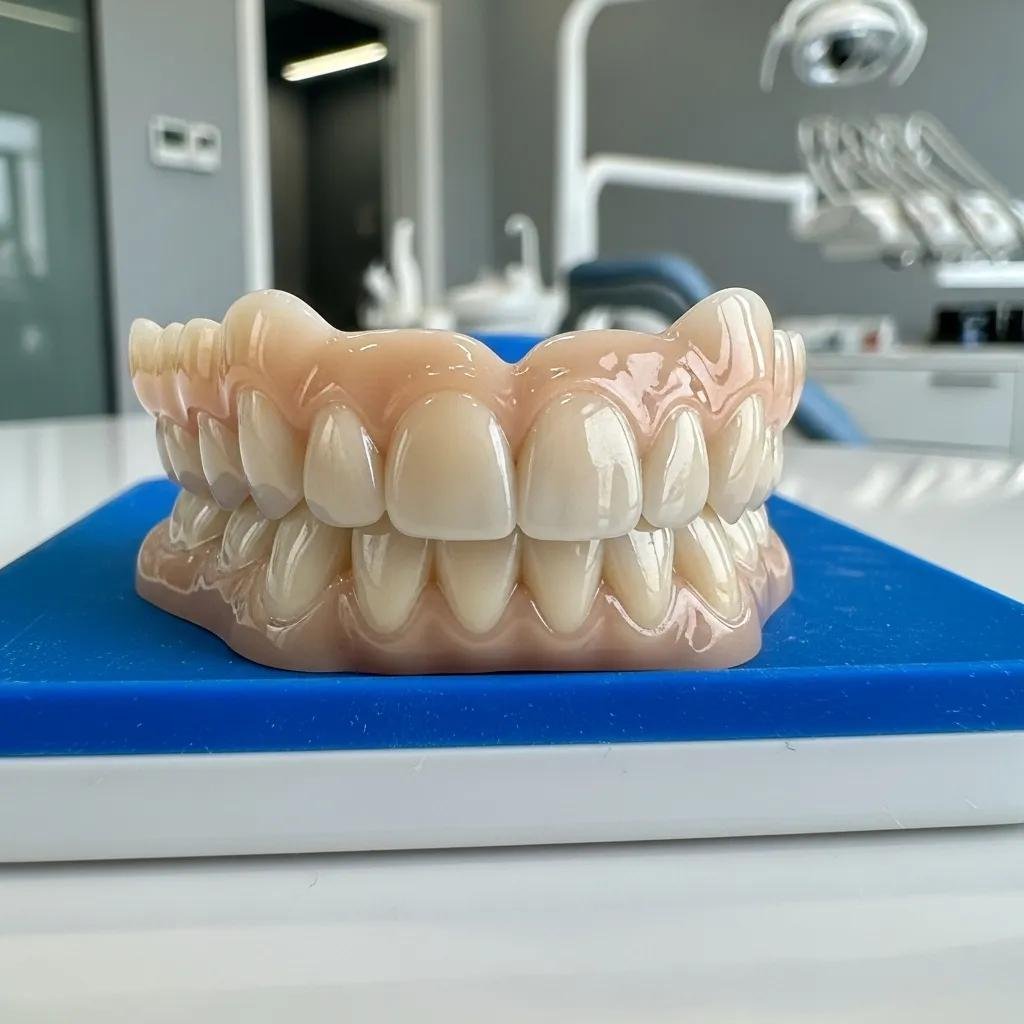 Porcelain veneers on a dental tray, representing aesthetic solutions for chipped teeth