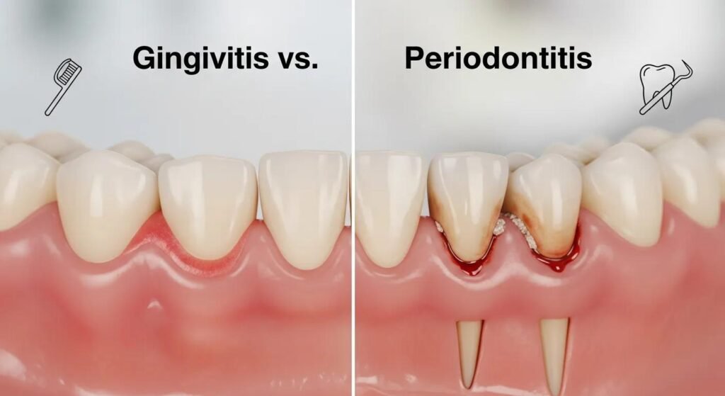 Gingivitis vs. Periodontitis Explained