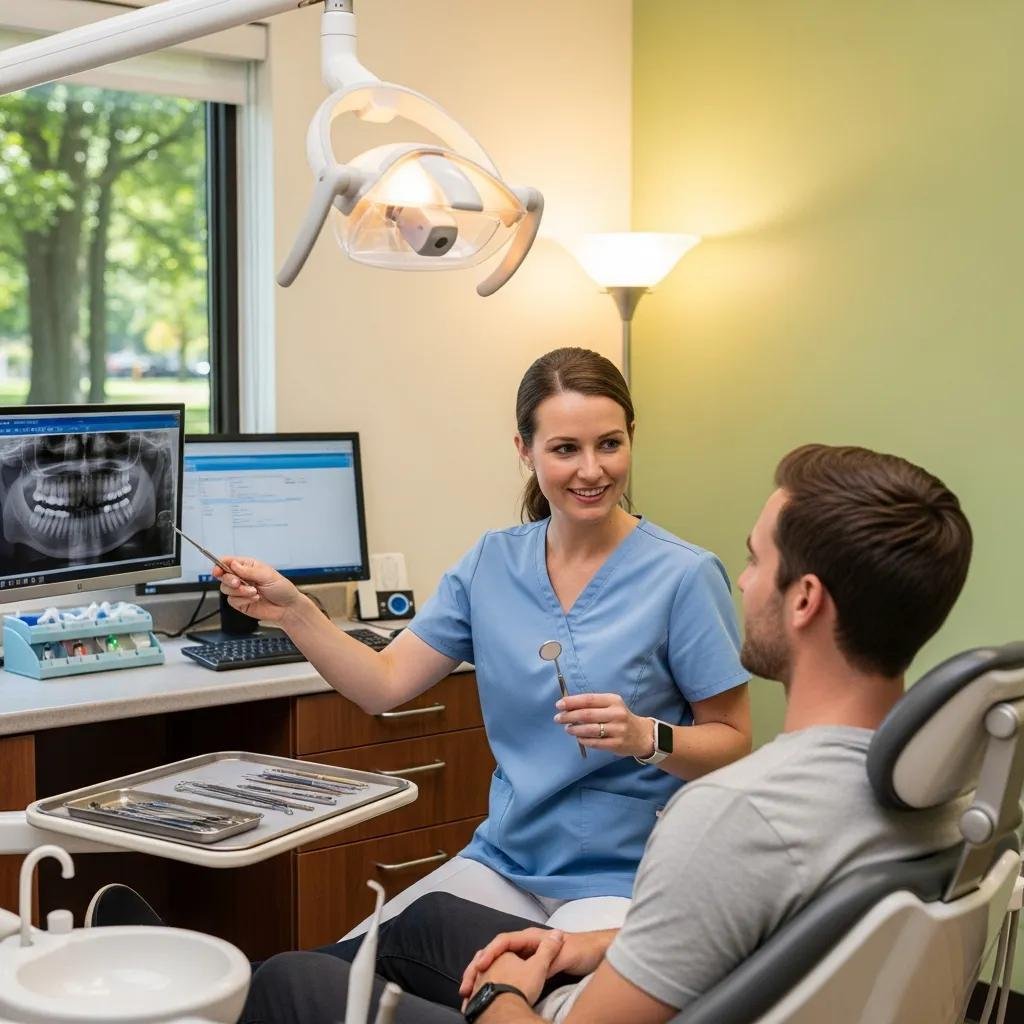 Patient receiving dental treatment in a comforting environment, emphasizing the importance of patient comfort in dental care