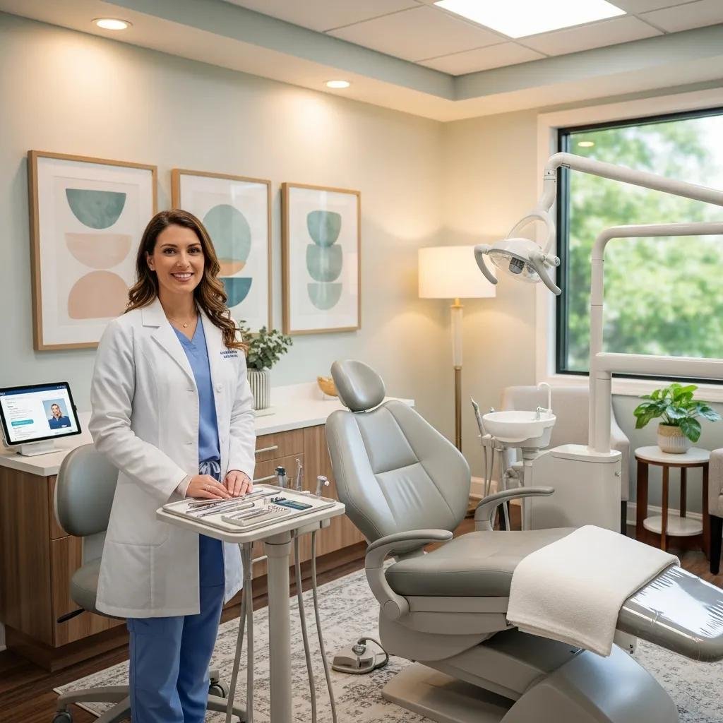 Comfortable dental office with a serene atmosphere promoting sedation dentistry