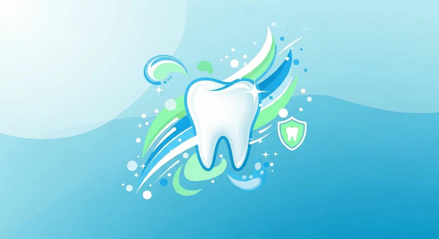 Tooth illustration representing oral hygiene and mouthwash benefits.