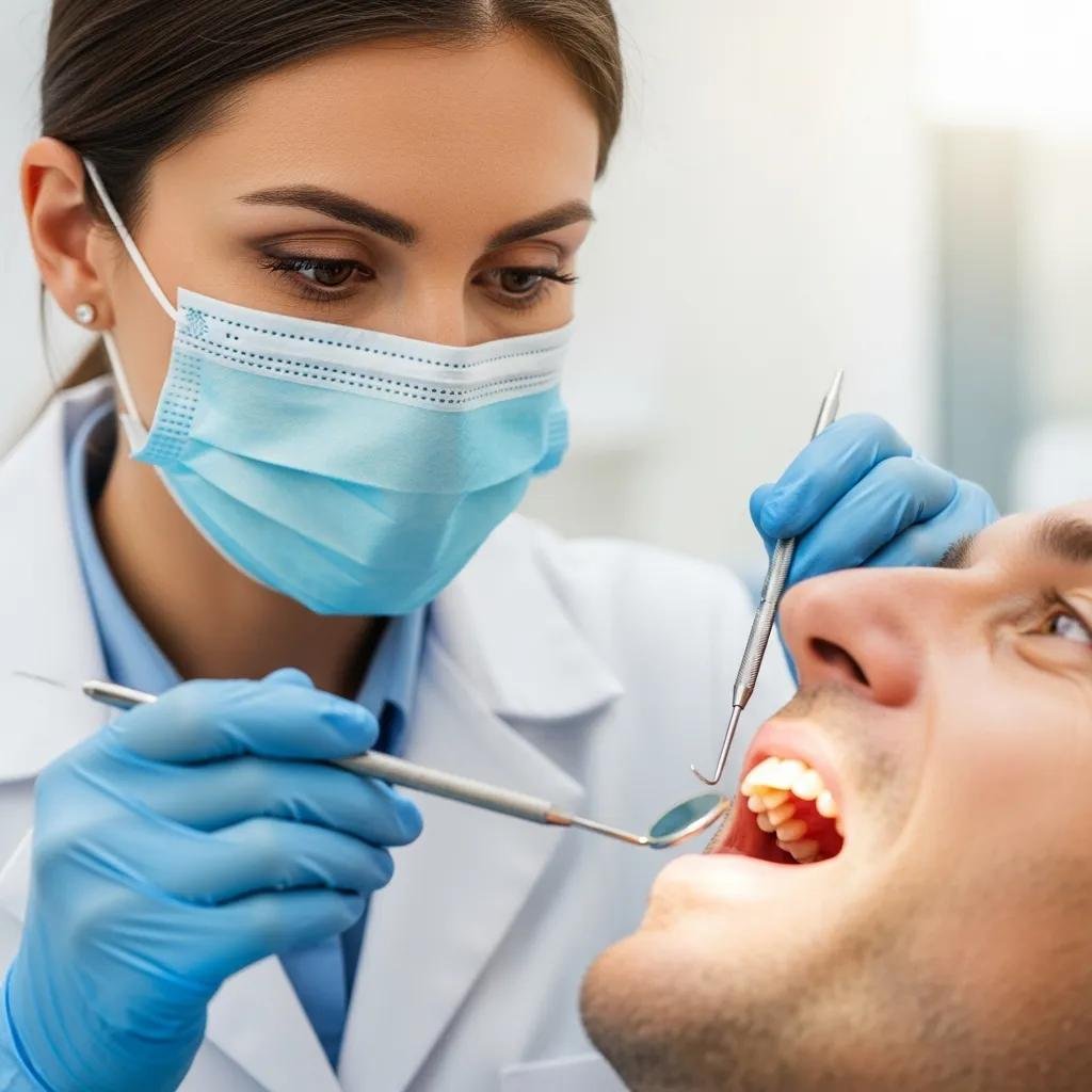 Dental professional examining a patient&rsquo;s mouth, illustrating the urgency of addressing dental emergencies