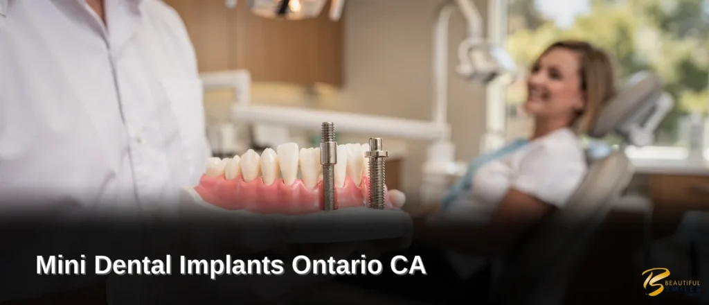 A mini dental implant is a small titanium post that functions like a natural tooth